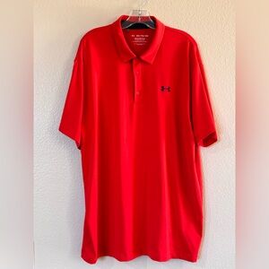 Under Armour The Playoff Polo Mens XXL Versa Red Orange